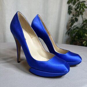 Nicholas Kirkwood Blue Platform Pumps Heels Size 39 Used Once